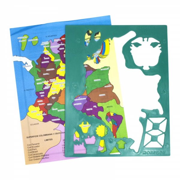 Regla Plantilla Mapa De Colombia