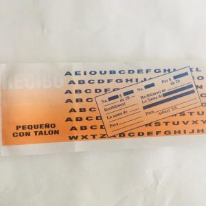 Recibo Con Pequeño Talón