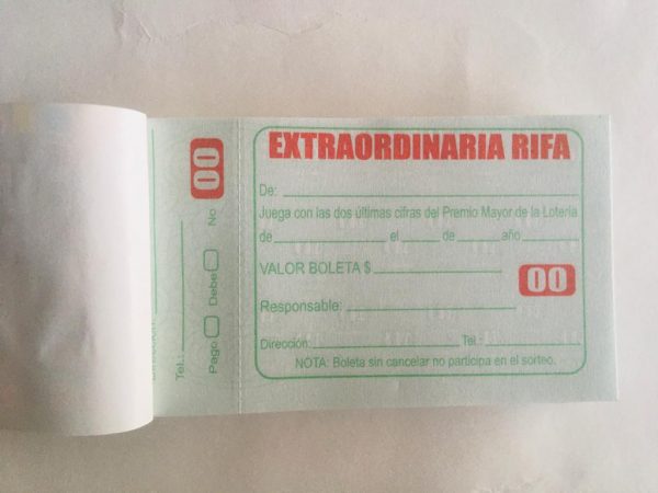 Talonario Rifa - Imagen 2